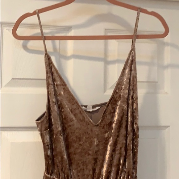 Bb Dakota Crushed Velvet Pink Jumpsuit Cassandra - Picture 6 of 9